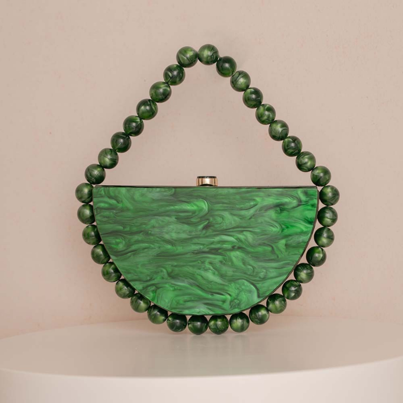 Tortoiseshell Bag Acrylic - Nowa Perłowa Retro Torebka Akrylowa w