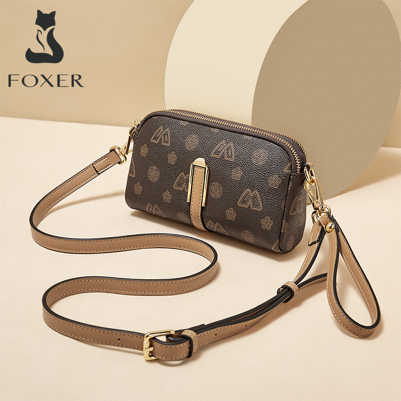 Women Bags Casual - FOXER Damska Mała Torebka Crossbody na